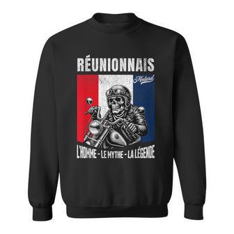 Réunionnais Motard Humour Homme Île De La Réunion Sweater e - Cadeauxyz