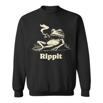 Rippit Frog Stoner Weed Marijuana Smoker Cannabis 420 Sweatshirt - Thegiftio UK