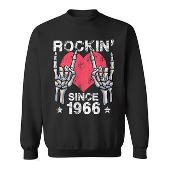 Rockin Desde 1966 Rock & Roll Cumpleaños Retro Rock And Roll Camisa de entrenamiento - Regaloses