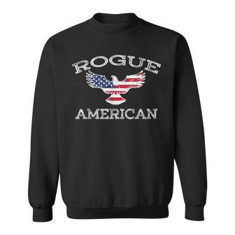 Rogue America ユーズド加工 アメリカ国旗 イーグル スウェットシャツ - Kawaiitshirt