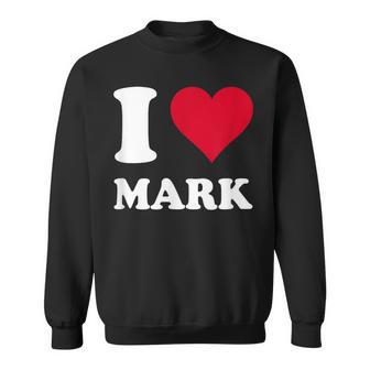 Rotes Herz Ich Liebe Mark Sweatshirt - Geschenkecke