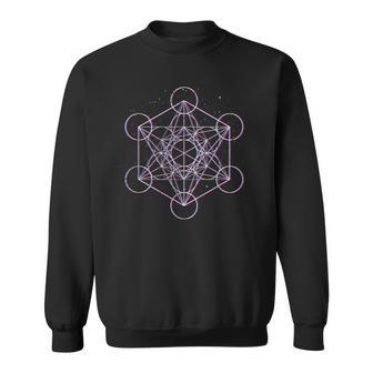 Sacred Geometry メタトロン キューブ Psy Trance Yoga Dmt Lsd Goa スウェットシャツ - Kawaiitshirt