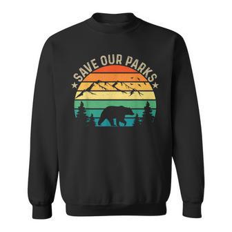 Save Our National Parks Retro Hiking Sweatshirt - Thegiftio UK