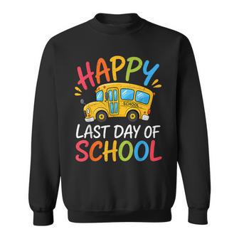 School Bus Driver Summer Vacation Happy Last Day Of School Sweatshirt | Mazezy
