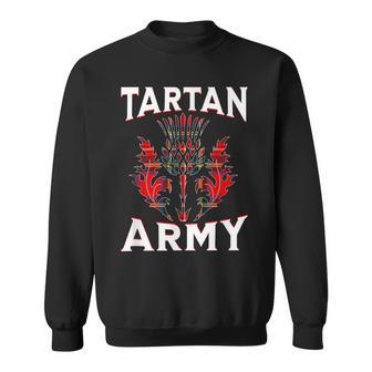 Scottish Tartan S Tartan Army S Thistle Emblem Sweatshirt - Thegiftio UK