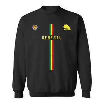Senegal Flag Silhouette Map Of Senegal Coat Of Arms Sweatshirt - Thegiftio UK