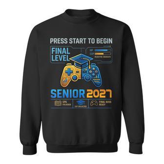 Senior Class Of 2027 Back To School Gamer Boys Senior 2027 Sweatshirt - Monsterry
