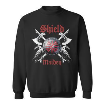 Shield Maiden Norse Mythology Valhalla Scandinavian Viking Sweatshirt - Thegiftio UK