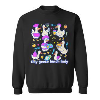 Silly Goose Lunch Lady School Cafeteria Crew Appreciation Sweatshirt - Thegiftio UK