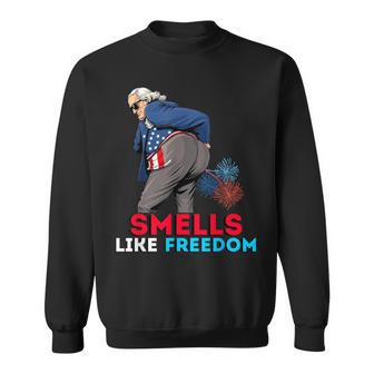 Smells Like Freedom George Washington Fireworks Usa Sweatshirt - Thegiftio UK