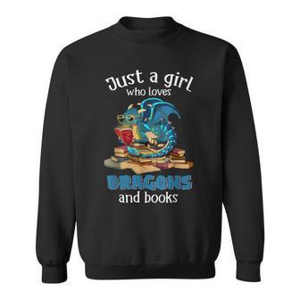Solo Una Chica Que Ama Los Dragones Y Los Libros Leyendo Amante De Los Dragones Camisa de entrenamiento - Regaloses