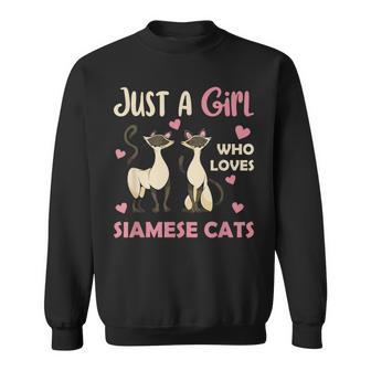 Solo Una Chica Que Ama A Los Gatosiameses Lindo Manga Anime Gatos Camisa de entrenamiento - Regaloses