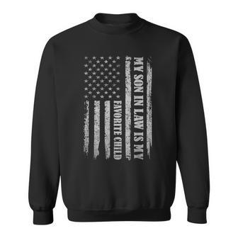 My Son In Law Is My Favorite Child Fathers Day Usa Flag Sweatshirt - Monsterry