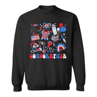 Sonographer 4Th Of July Sono Tech Sonography Ultrasound Sweatshirt - Thegiftio UK
