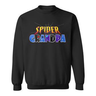 Spider Grandpa Matching Family Birthday Pjs Halloween Sweatshirt - Thegiftio UK