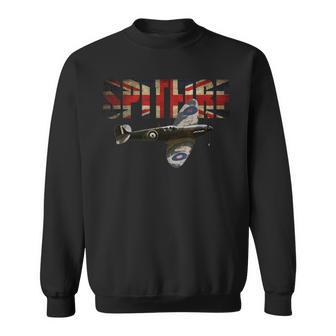 Spitfire Rafupermarine Ww2 ファイタープレーンtシャツ ユニオンジャック スウェットシャツ - Kawaiitshirt