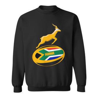 Springbok ラグビーボール & 南アフリカ国旗 メンズ レディース キッズ スウェットシャツ - Kawaiitshirt
