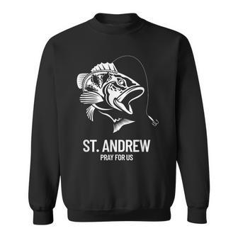 St Andrew Fishing Father's Day Fisherman Saint Catholic Dad Sweatshirt - Thegiftio UK