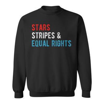Stars Stripes And Equal Rights Distressed Retro Sweatshirt - Thegiftio UK