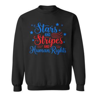 Stars Stripes Human Rights 250 Years Equality 2 Side Sweatshirt - Thegiftio UK