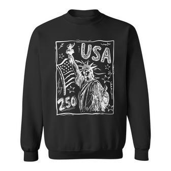 Statue Of Liberty Usa 250 America Patriotic 4Th Of July Sweatshirt - Thegiftio UK