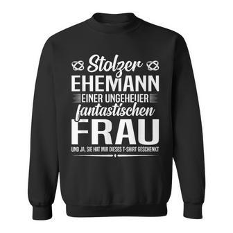 Stolzer Ehemann Ehefrau Hochzeitstag Sweatshirt - Seseable
