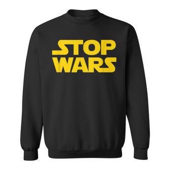 Stop Wars 反戦メッセージ 地球と宇宙の平和 スウェットシャツ - Kawaiitshirt