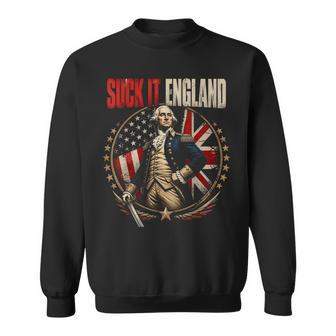 Suck It England George Washington Patriot Humor Sweatshirt - Thegiftio UK