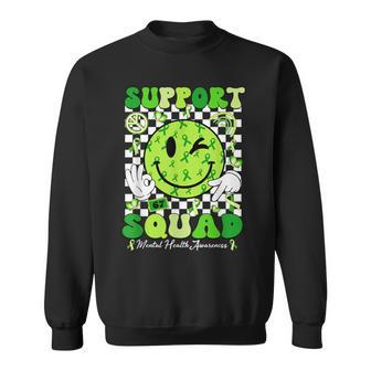 Support Squad Mental Health Matters Awareness Green Ribbon Sweatshirt | Mazezy