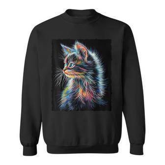 Süße Bunte Baby Katze Fantasy Kunst Sweatshirt - Seseable