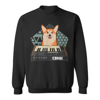 Synthétiseur Corgi Chien Musicien Sweater e - Cadeauxyz