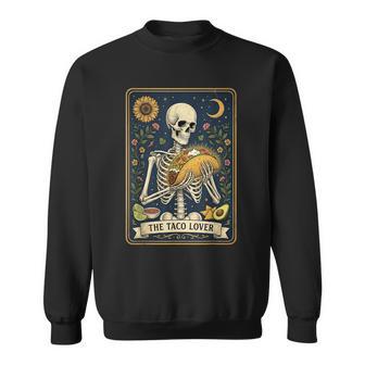 The Taco Lover Tarot Card Tacos Mexican Skeleton Sweatshirt - Thegiftio