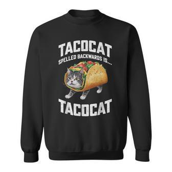 Tacocatpelled Backward Is Tacocat シャツ タコキャット好き スウェットシャツ - Kawaiitshirt