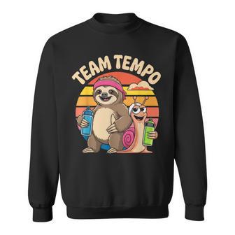 Team Tempo Lustiger Faultierchnecke Sweatshirt - Seseable
