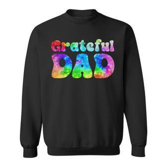 Tie Dye Dad Retro Distressed Grateful Dad Father's Day Sweatshirt - Thegiftio UK