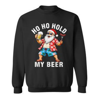 Ugly Christmas In July Summer Santa Beach Hawaiian Party Sweatshirt - Thegiftio UK