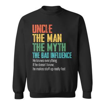 Uncle The Myth He Knows Everything Fathers Day Sweatshirt - Thegiftio UK