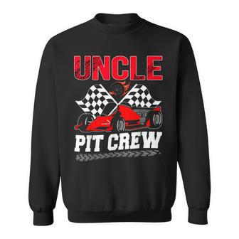Uncle Pit Crew Racing Family Race Car Birthday Boy Sweatshirt - Thegiftio UK