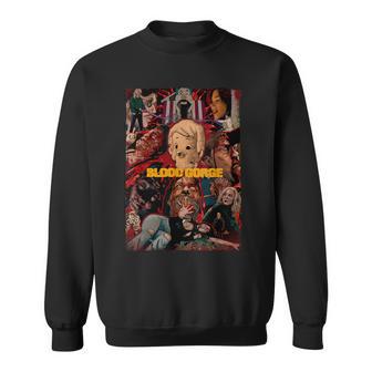 Uncuttv Merch Horror-Movie-Cartoon-Print Damen -Erwachsene -Chwarz Sweatshirt - Seseable