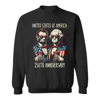 United States America 250Th Anniversary Lincoln Washington Sweatshirt | Mazezy
