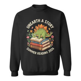 Unreath A Story Summer Library Reading 2026 Dinosaur Book Sweatshirt - Monsterry UK