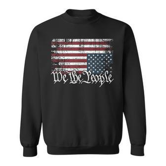 Upside Down American Flag We The People Protest Distressed Sweatshirt - Thegiftio UK