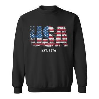 Usa American Flag Patriotic America Pride 1776 4Th Of July Sweatshirt - Thegiftio UK