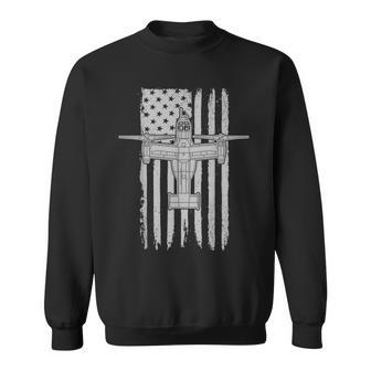 V-22 Osprey ミリタリーヘリコプター アメリカ国旗22 スウェットシャツ - Kawaiitshirt