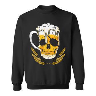 Vaso De Cerveza Diseño De Calavera Pirata In Mangas Camisa de entrenamiento - Regaloses