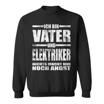Vater Und Elektriker Papa Elektrotechnikeratertagintage Sweatshirt - Seseable