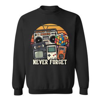 Vhs Never Forget Retro Tape Floppy Tape Cd 90S 80S Sweater e - Cadeauxyz