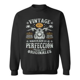 Vintage 1976 50 Años Cumpleaños Moto Biker Hombre Motero Camisa de entrenamiento - Regaloses