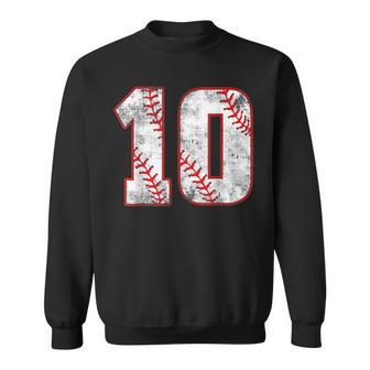Vintage Baseball 10 Jersey Number Sweatshirt - Thegiftio UK