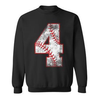 Vintage Baseball 4 Jersey Number Sweatshirt - Thegiftio UK